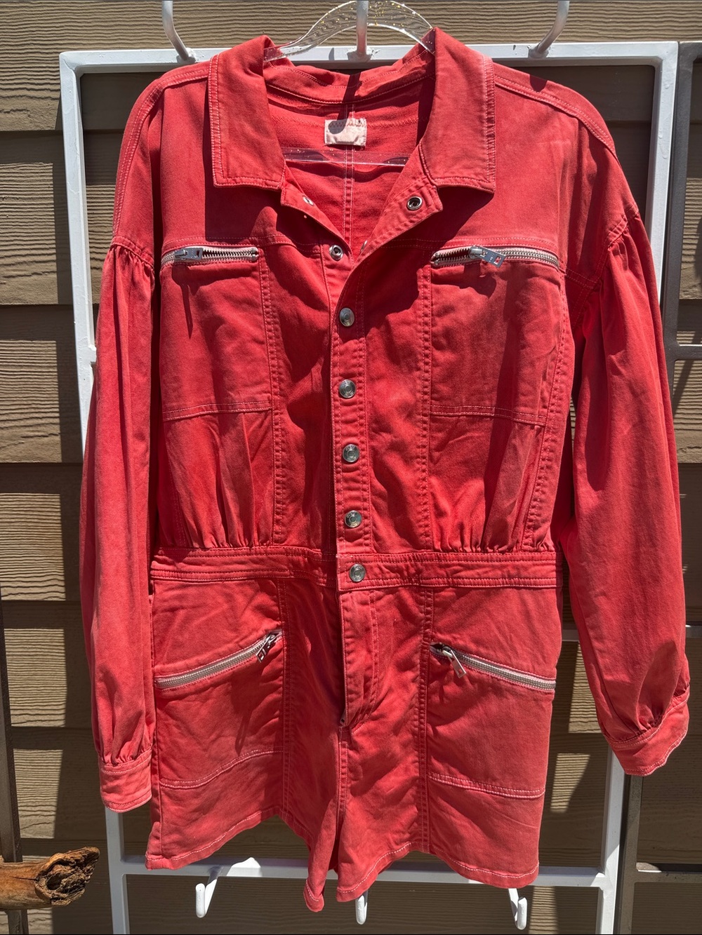 Guess Vintage custom Jean sparkle Lightweight Utility Jacket with Zippers Xl-xxl